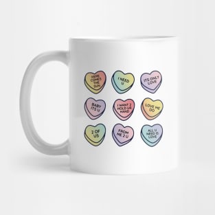 Beatles Love Songs Conversation Hearts Mug